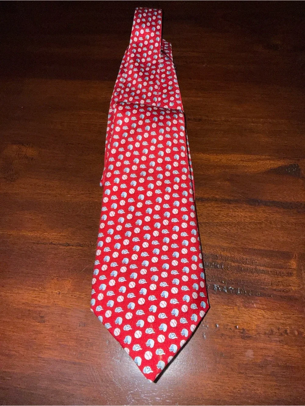 Vineyard Vines Red Tie with White Whale Pattern